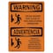 Signmission OSHA WARNING Sign, Crush Hazard Stay Clear Bilingual, 10in X 7in Decal, 7" W, 10" L, Landscape OS-WS-D-710-L-12537 - alternate 1